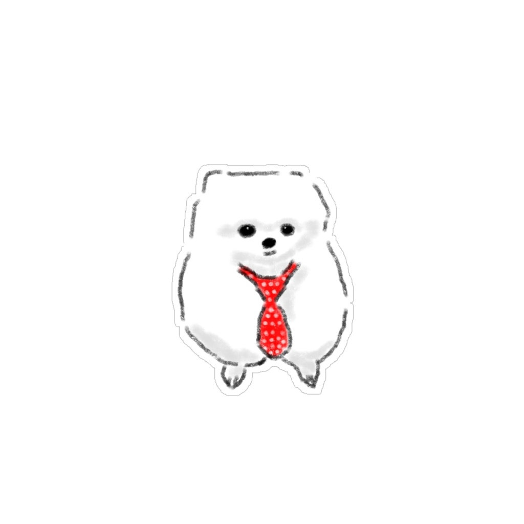 【商用利用可】ユニークな白い犬のイラスト素材15選(透明PNG) / ゆるかわワンちゃん デジタルステッカー
