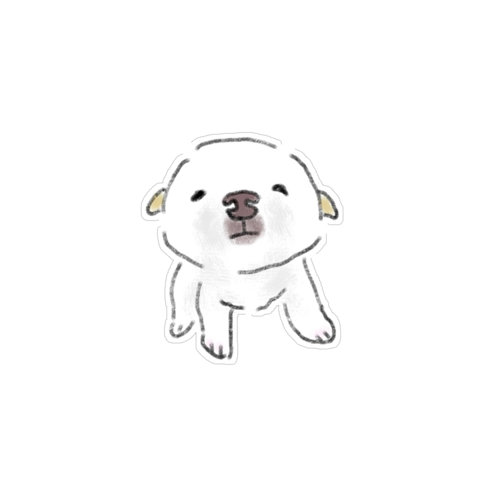 【商用利用可】ユニークな白い犬のイラスト素材15選(透明PNG) / ゆるかわワンちゃん デジタルステッカー