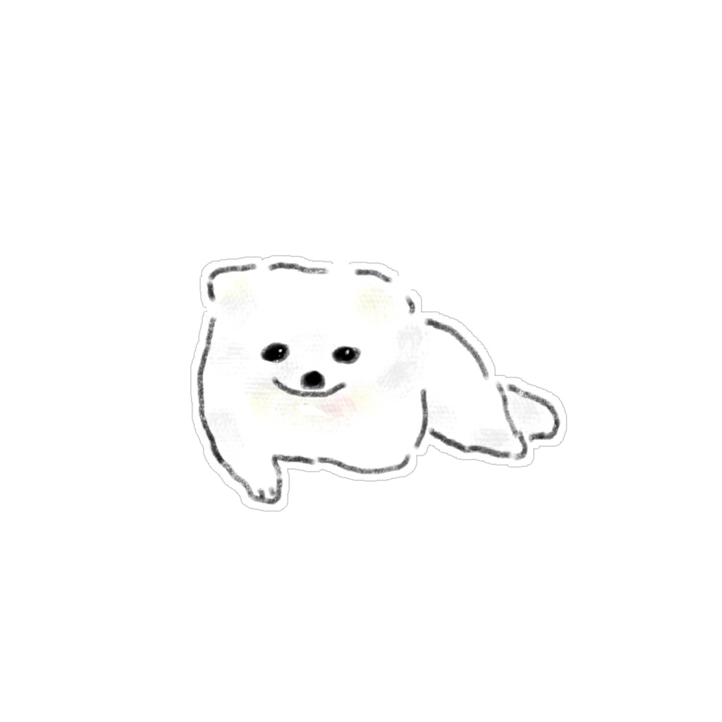 【商用利用可】ユニークな白い犬のイラスト素材15選(透明PNG) / ゆるかわワンちゃん デジタルステッカー