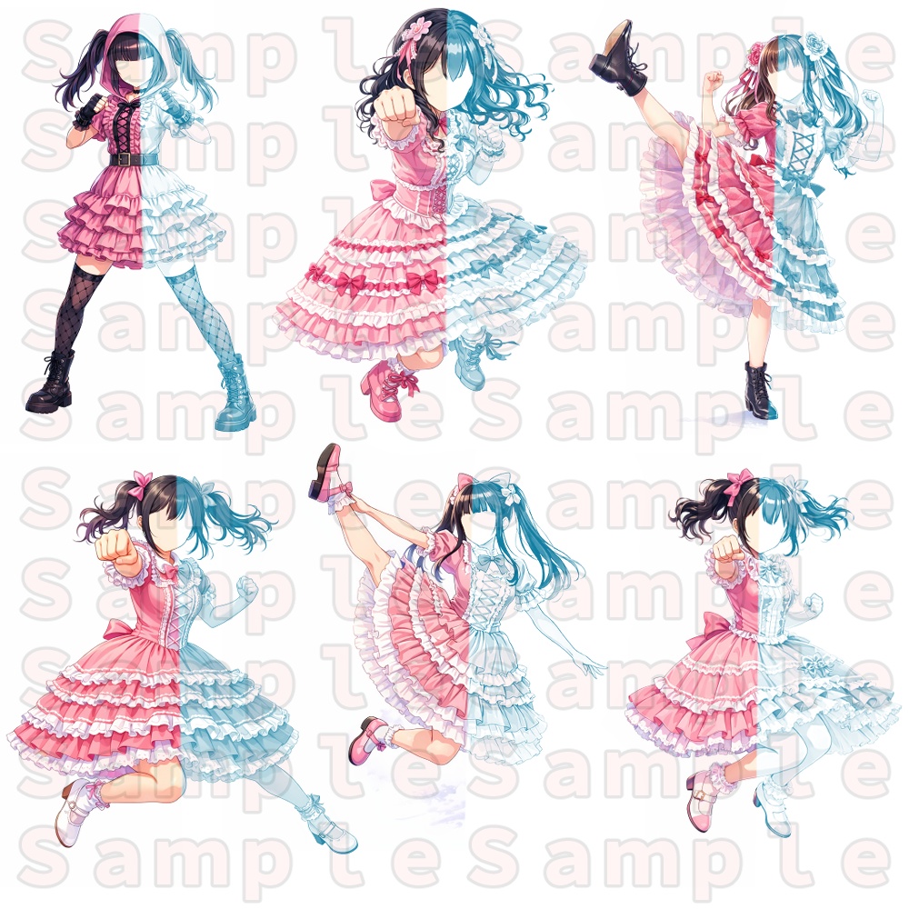 戦うゴスロリちゃん【イラスト素材集】 合計60枚