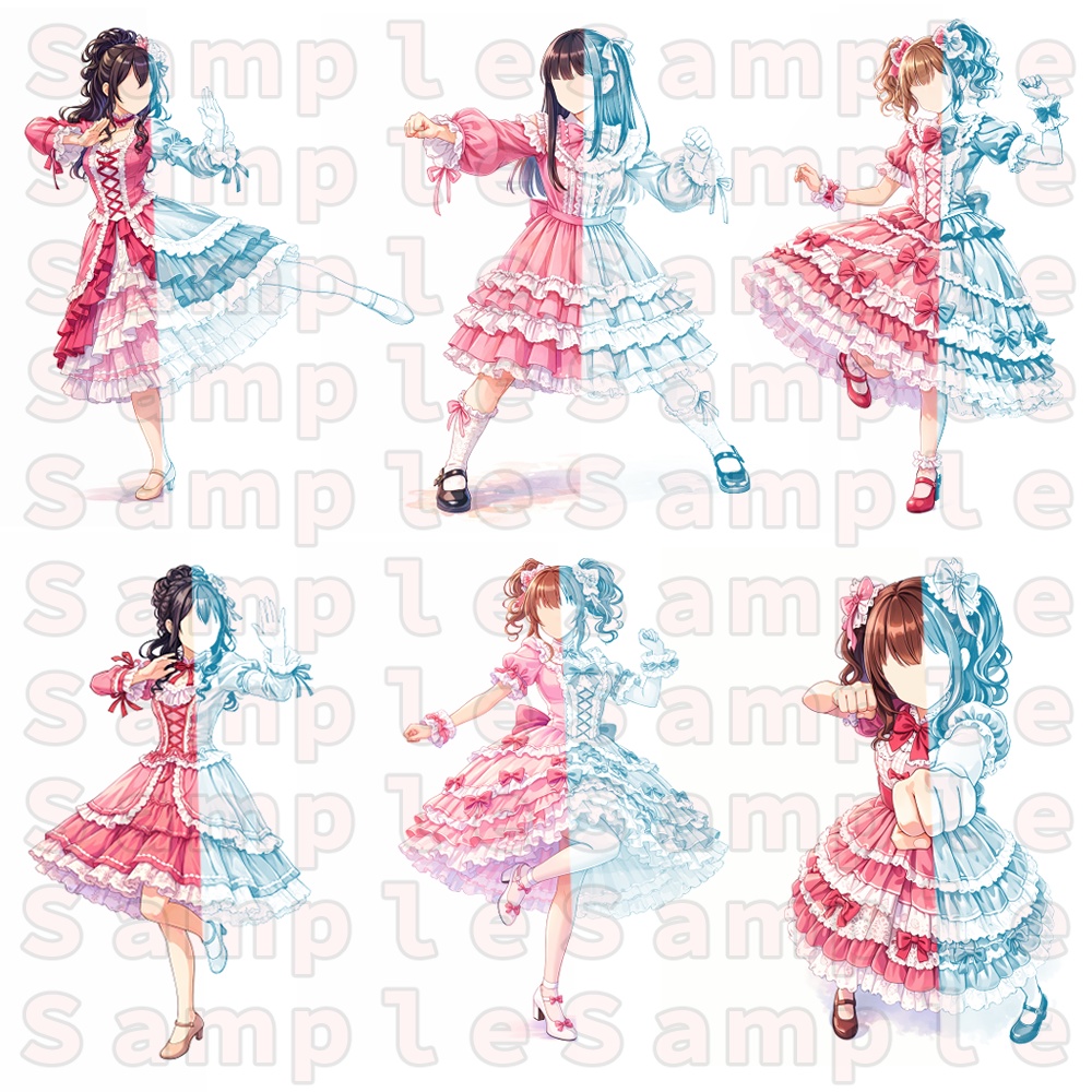 戦うゴスロリちゃん【イラスト素材集】 合計60枚