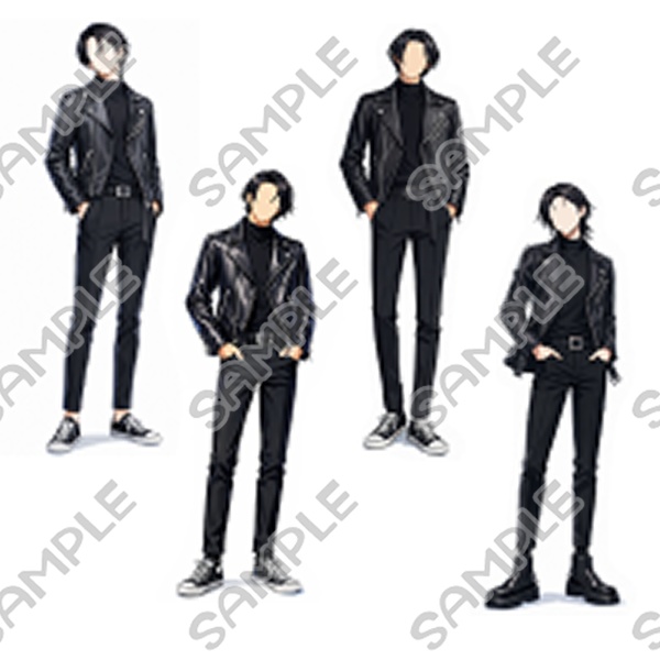 【トレス用】ライダースジャケットを着た男性【無料版/有料版】