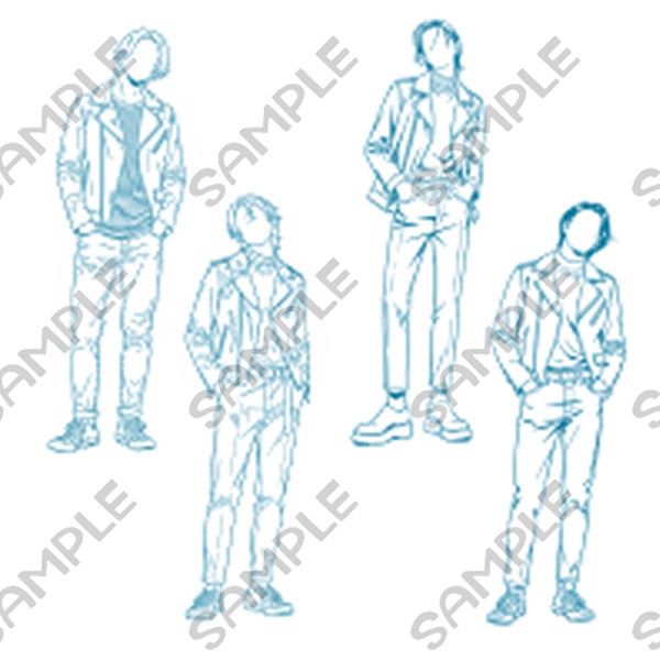 【トレス用】ライダースジャケットを着た男性【無料版/有料版】