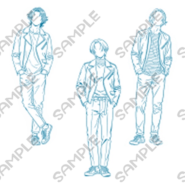 【トレス用】ライダースジャケットを着た男性【無料版/有料版】