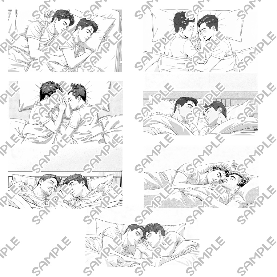 【BLポーズ集】トレスOK 添い寝編