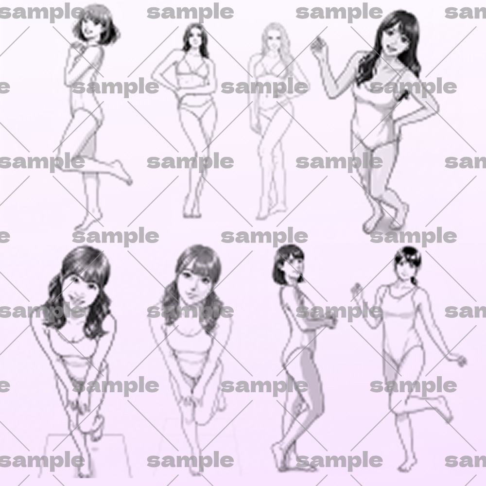 【トレスOK】水着女子ポーズ集【全63ポーズ】