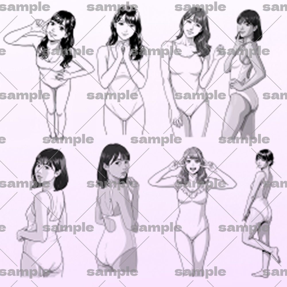 【トレスOK】水着女子ポーズ集【全63ポーズ】