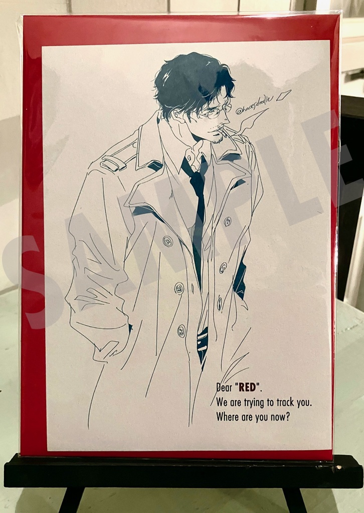 A5判カードセット【ころしやREDの足跡】①赤封筒仕様