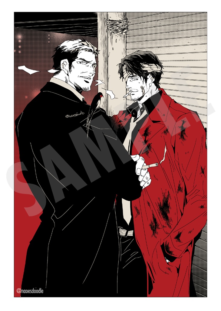 A5判カードセット【ころしやREDの足跡】①赤封筒仕様