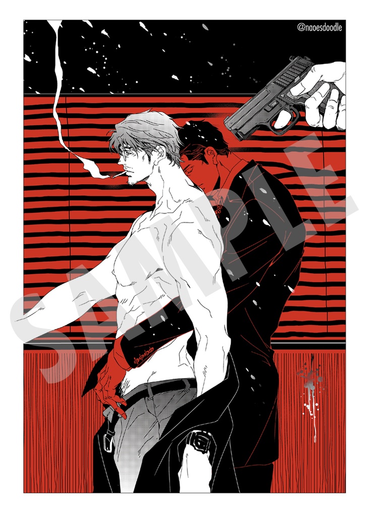 A5判カードセット【ころしやREDの足跡】②茶封筒仕様