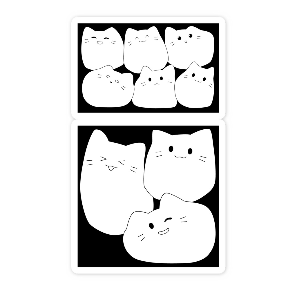 にゃんぷっぷー スマホステッカー | 3にゃぷ・6にゃぷみちっ