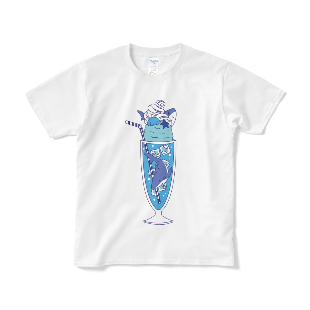 クリームソーダ×サメちゃんTシャツ