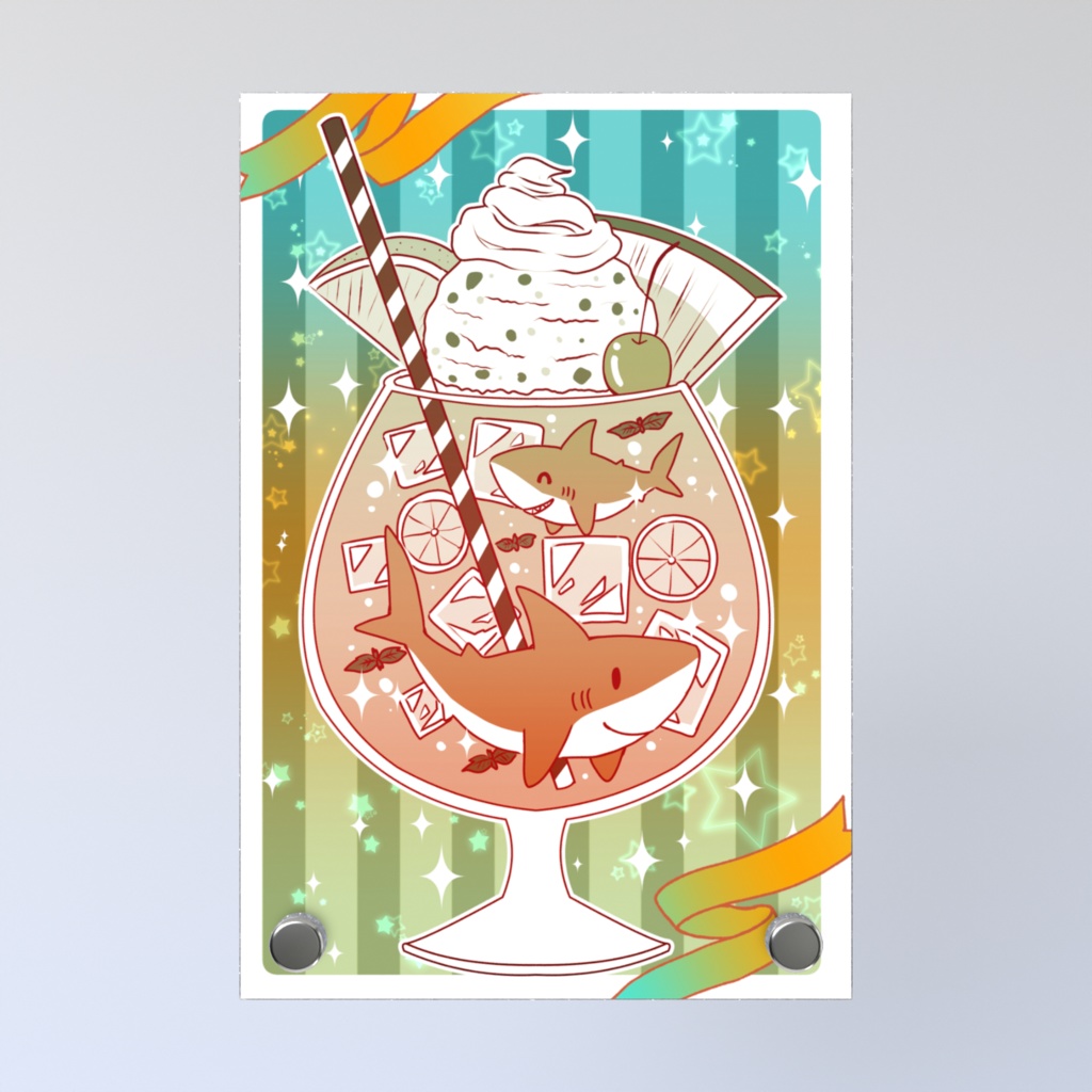 トロピカルソーダ×サメちゃんアクリルフォトパネル