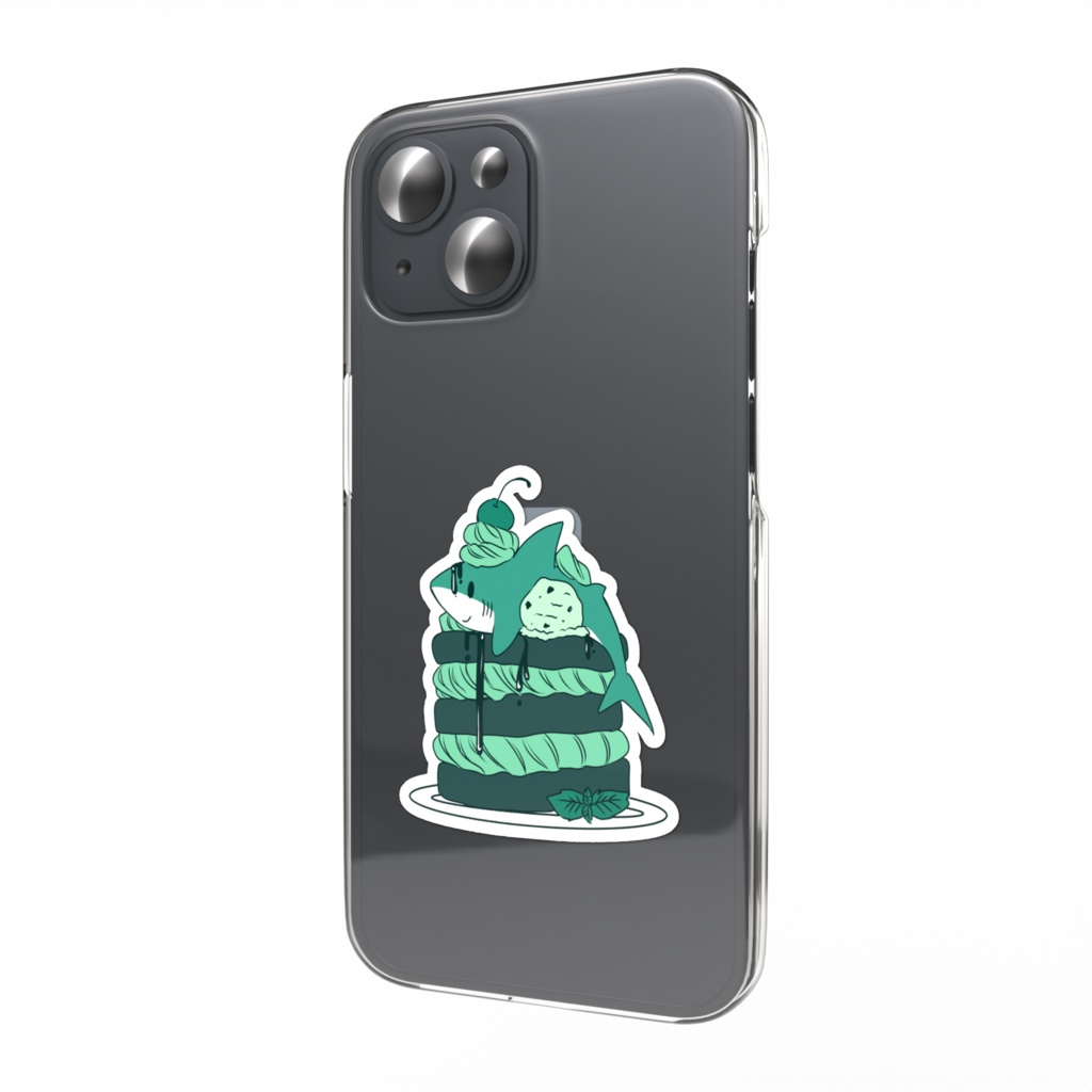 パンケーキ×サメちゃんスマホステッカー