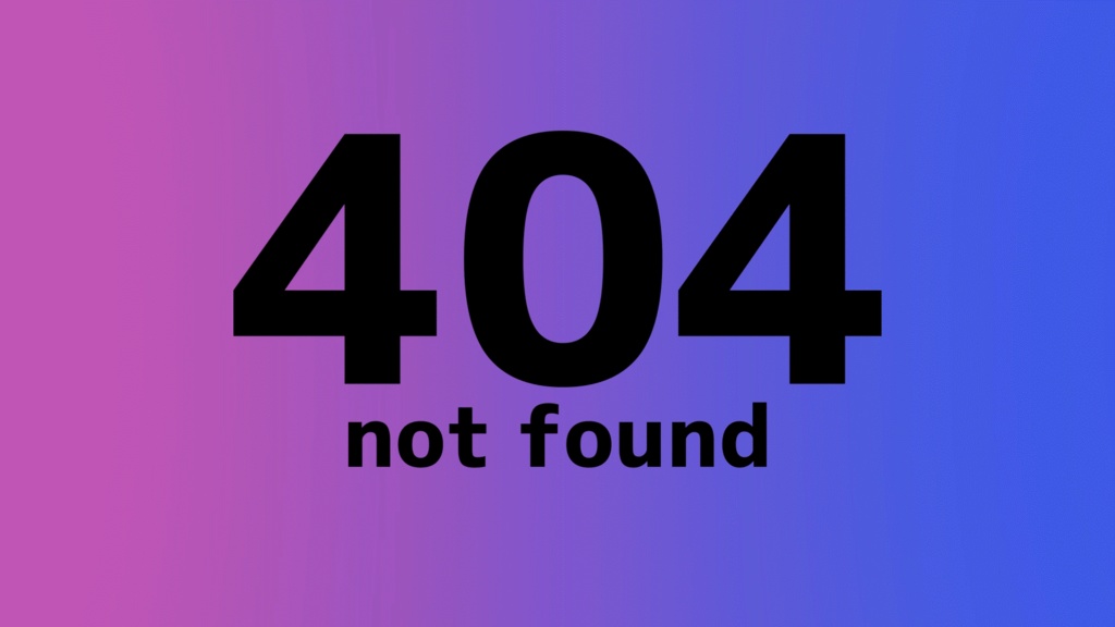 [GIF]　404 not found 　サイトで使えるアニメーション