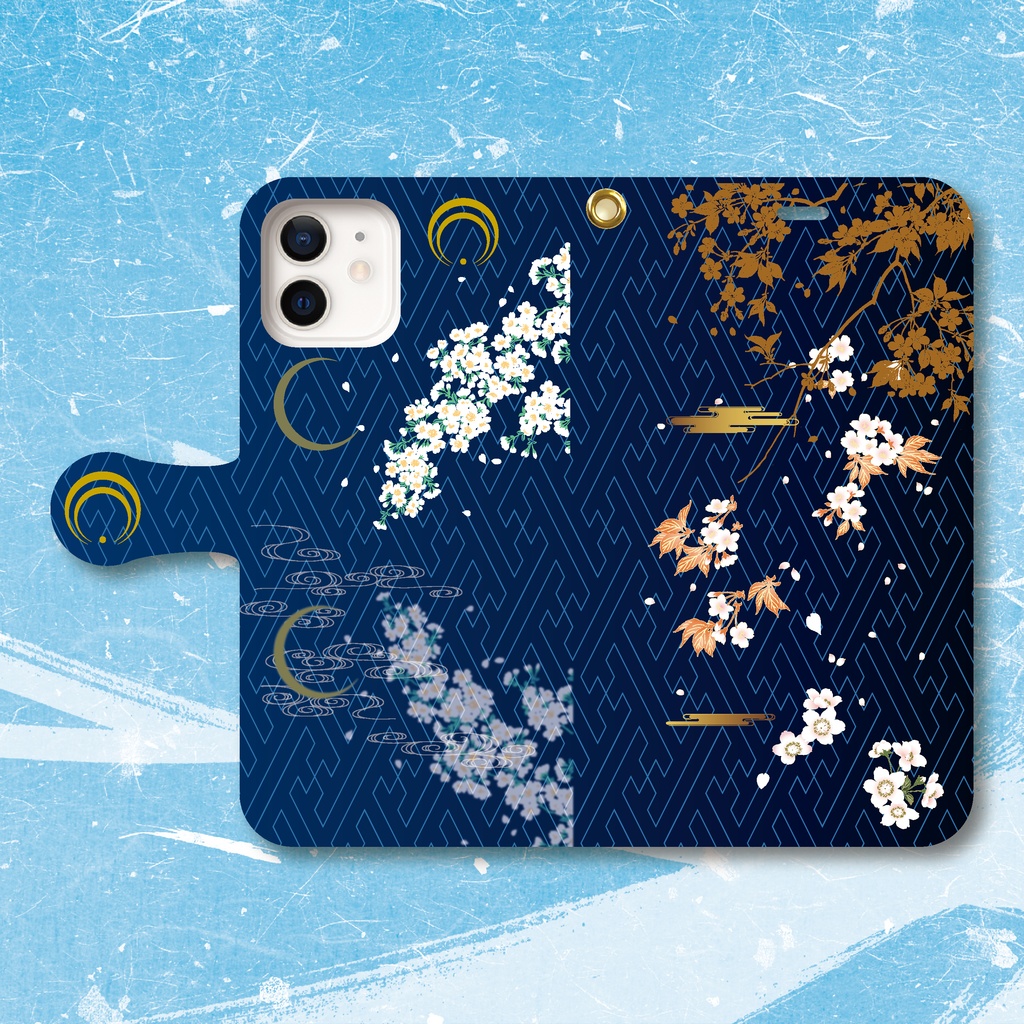 刀剣乱舞  三日月宗近イメージ 手帳型スマホケース