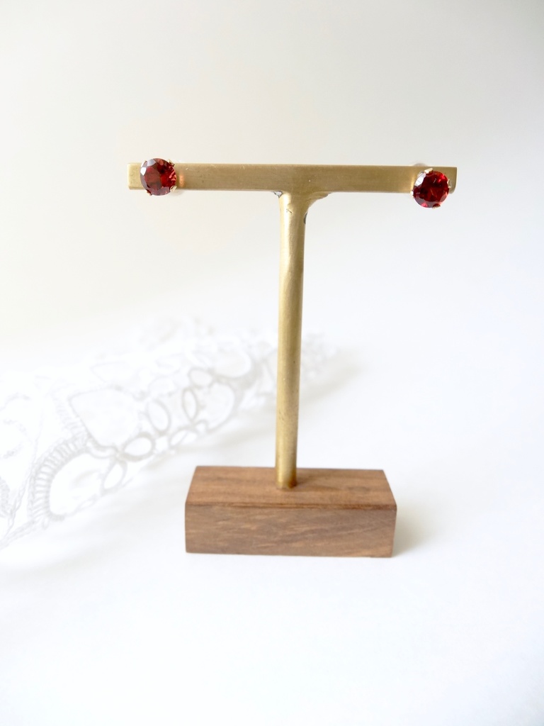 ガーネット&K14gf 一粒ピアス