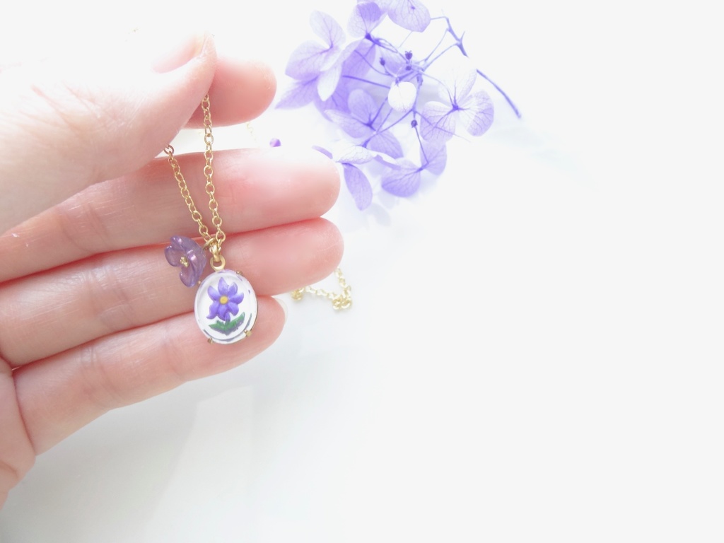 *ヴィンテージ* バルコニーフラワー 紫