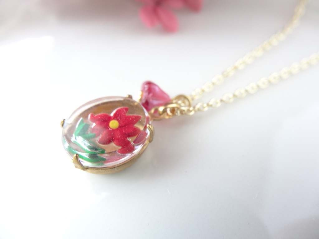 *ヴィンテージ* バルコニーフラワー 赤