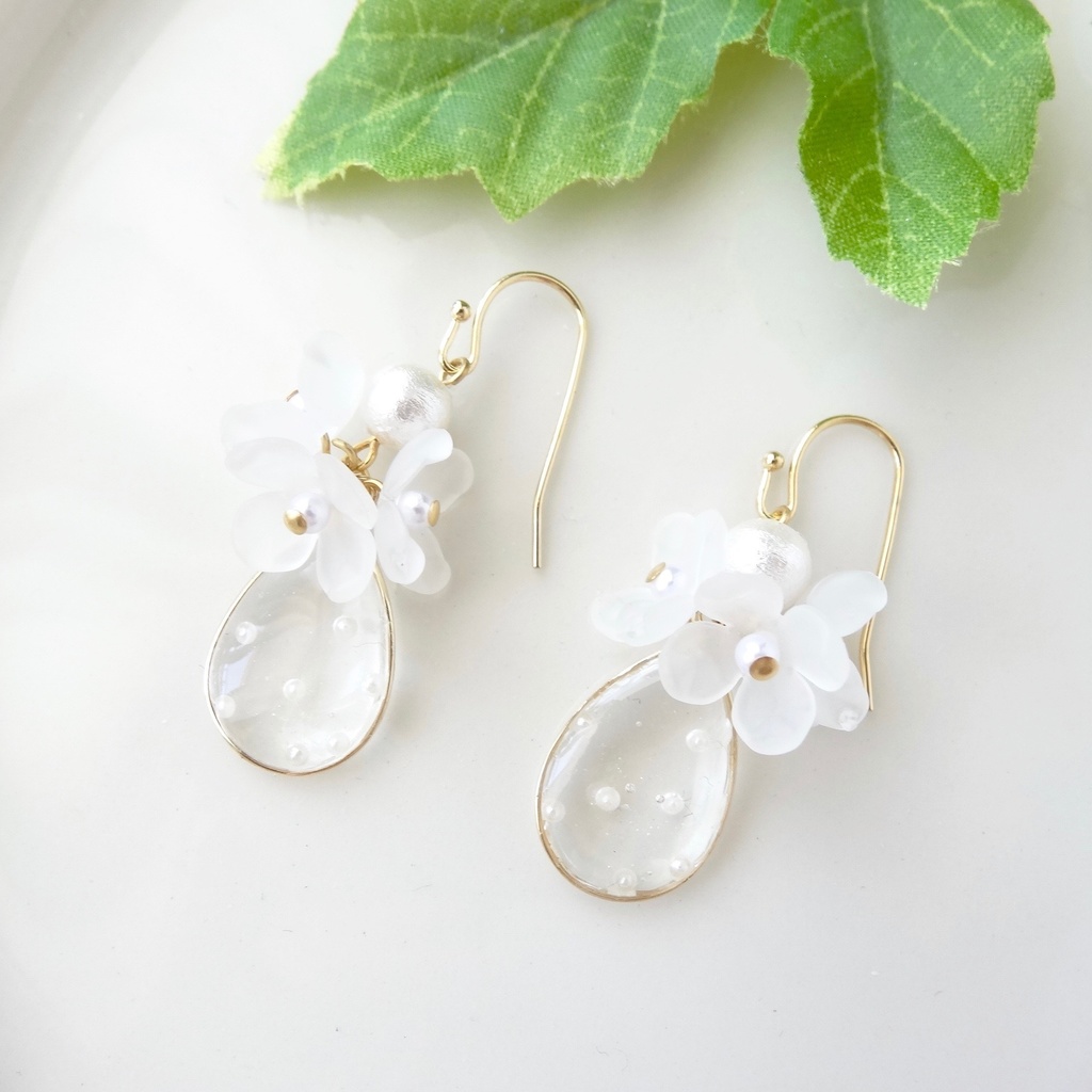 ❀鶴丸国永❀イメージカラーピアス・スノーフラワー　