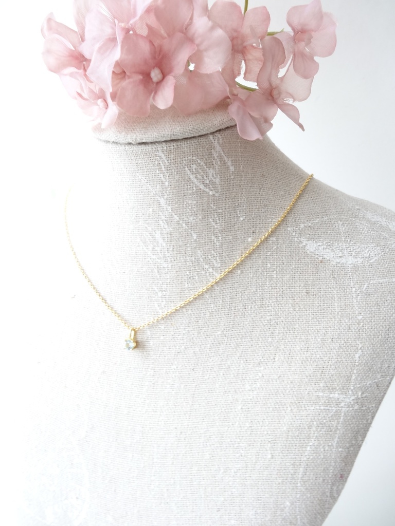 スカイブルートパーズ&silver925/K18GP・リトルスター・ヴェルメイユ仕立て