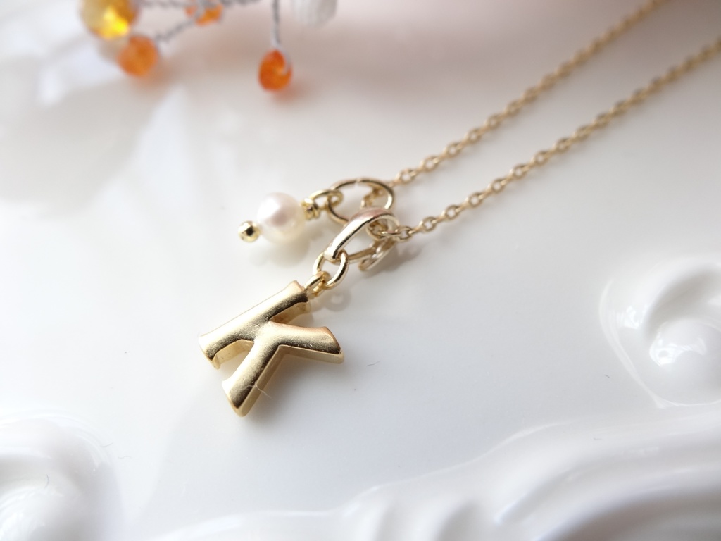 『K』イニシャルプチネックレス
