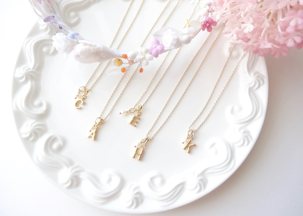 『K』イニシャルプチネックレス