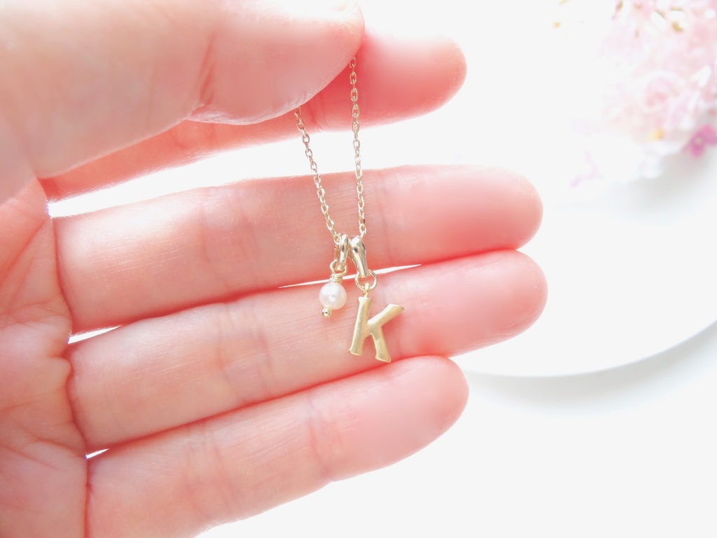 『K』イニシャルプチネックレス