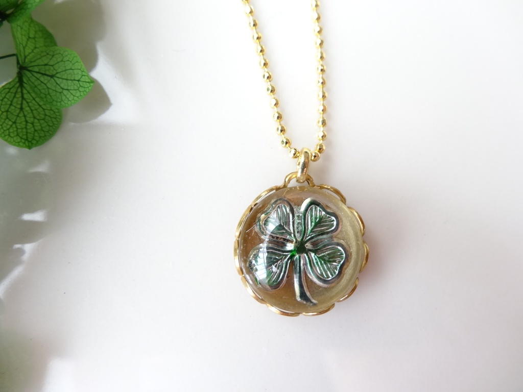 *ヴィンテージ* Happy Cloverネックレス