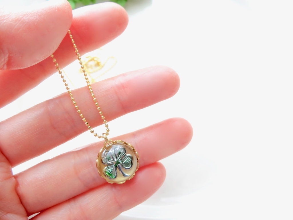 *ヴィンテージ* Happy Cloverネックレス