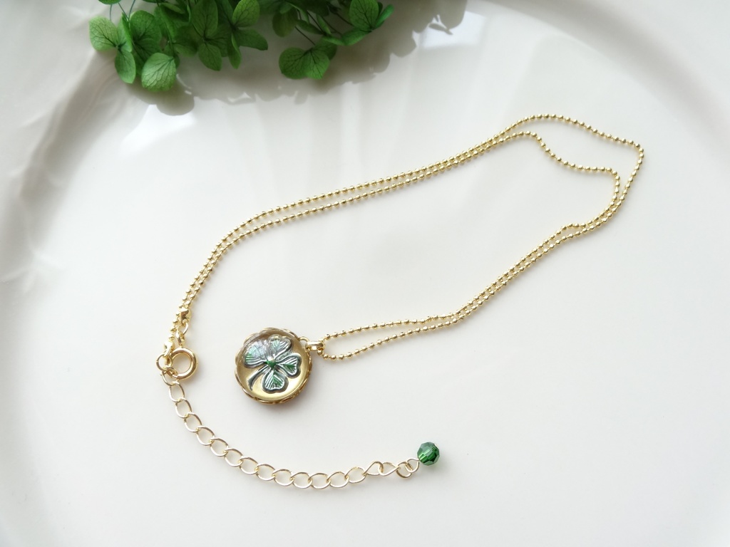 *ヴィンテージ* Happy Cloverネックレス