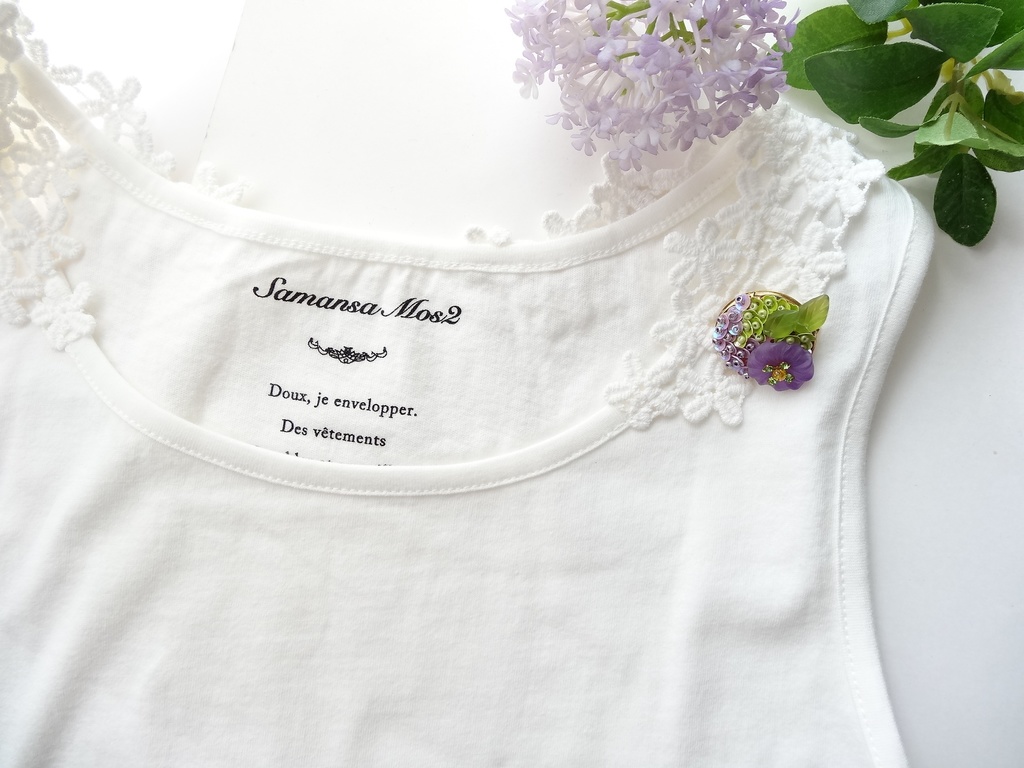 紫陽花ミニブローチ・花皿タルト