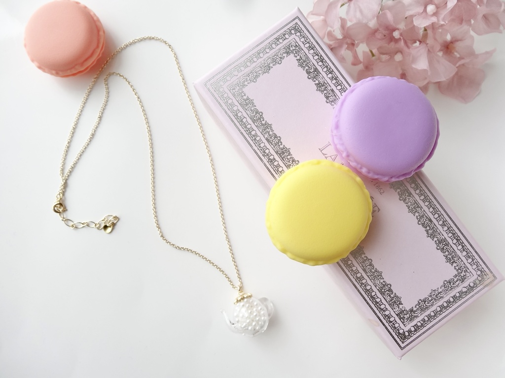 再販*ガラスドーム・ティーポット・パール