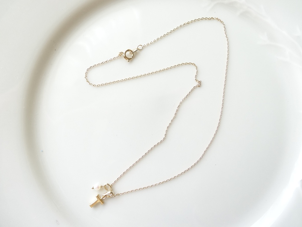 『T』イニシャルプチネックレス