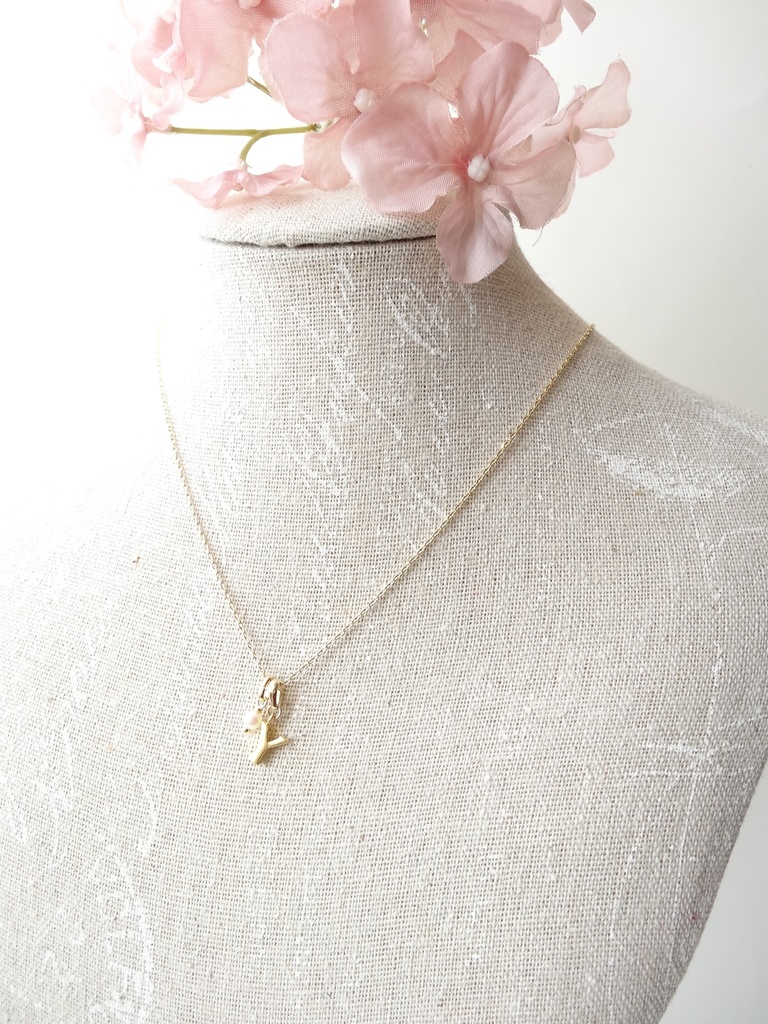 『Y』イニシャルプチネックレス