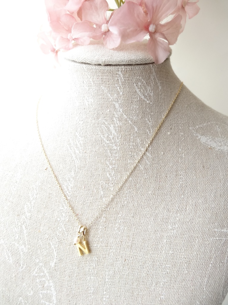 『N』イニシャルプチネックレス