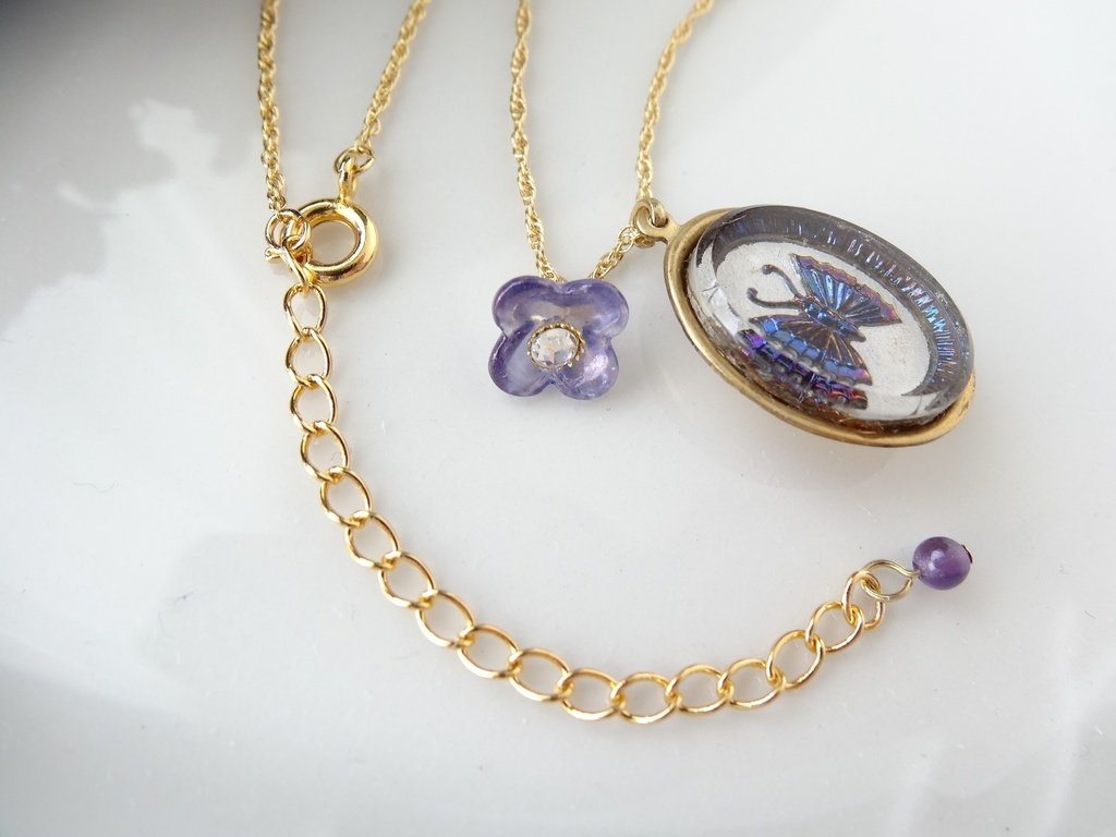 ヴィンテージ ・オーロラブルーパピヨン