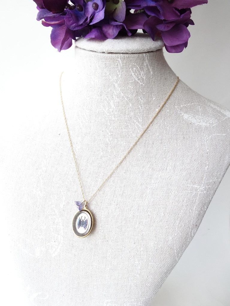 ヴィンテージ ・オーロラブルーパピヨン