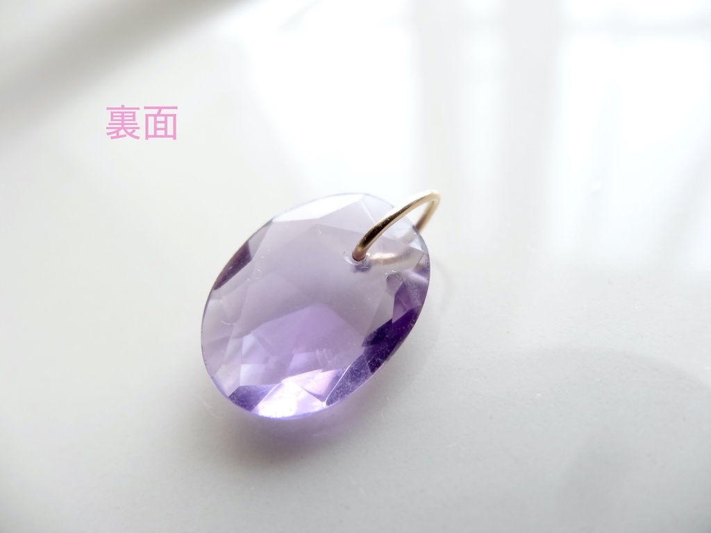 ブラジル産ピンクアメジスト&silver925/K18GPネックレス