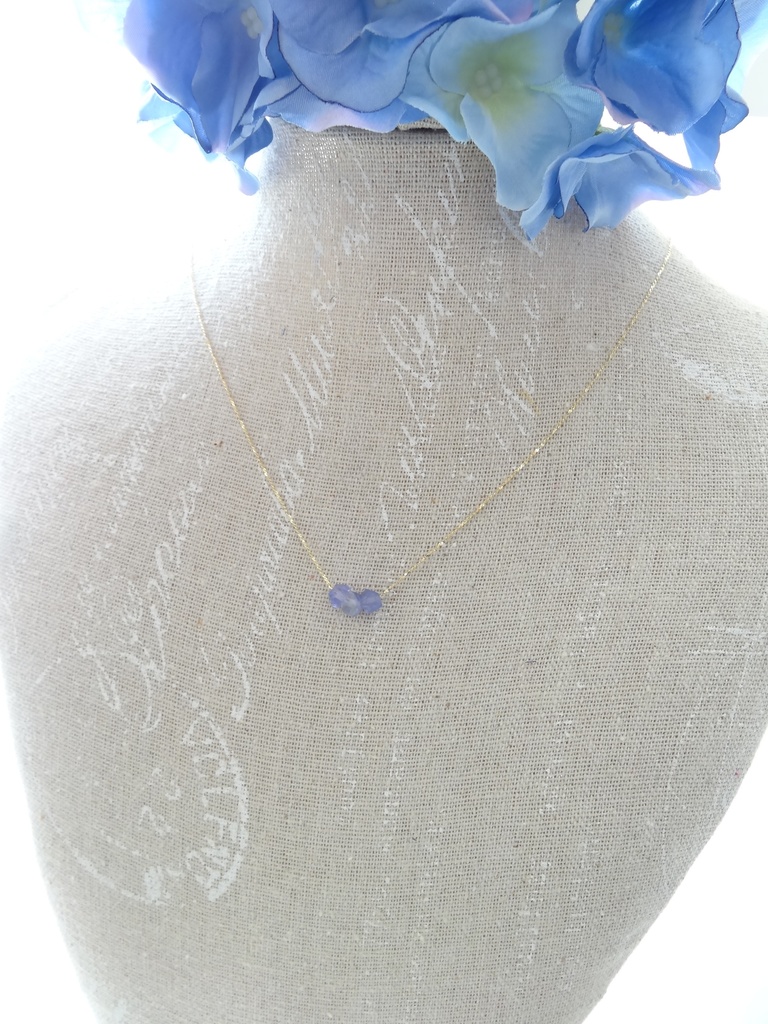 タンザナイトネックレス・ヒヤシンスシード