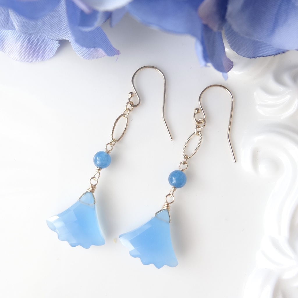 ブルーカルセドニー&K14gf・ブルーフラワーA