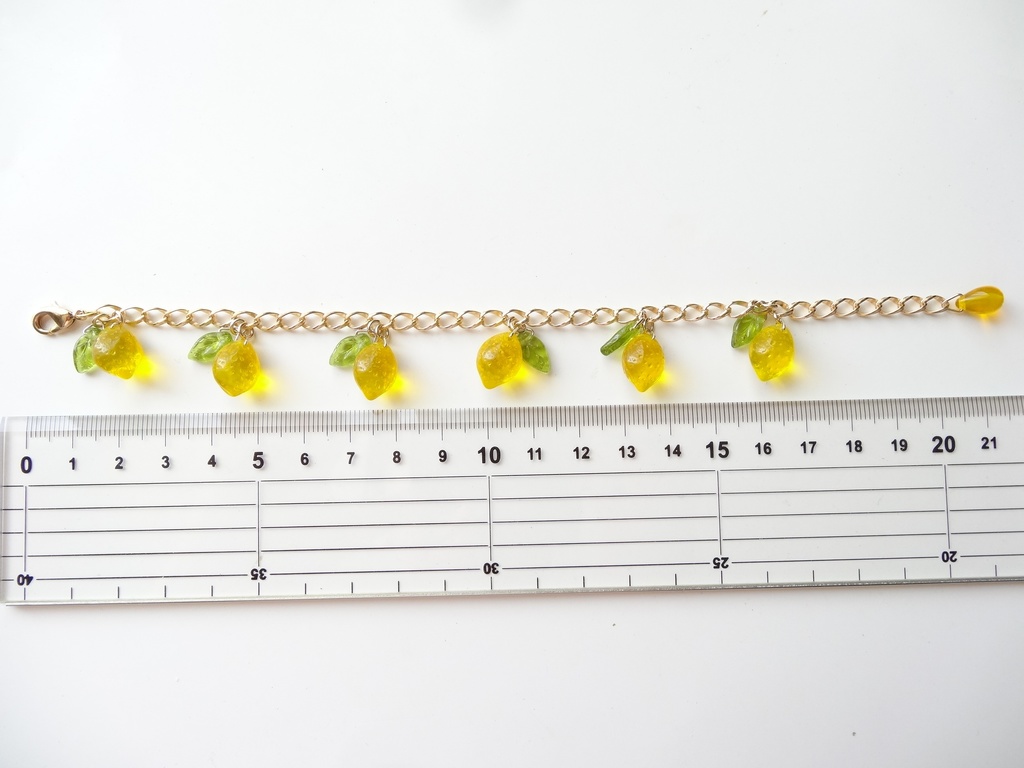 ガラスのレモンのブレスレットA