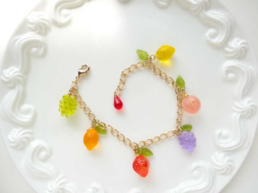 再販*ミックスフルーツのブレスレット