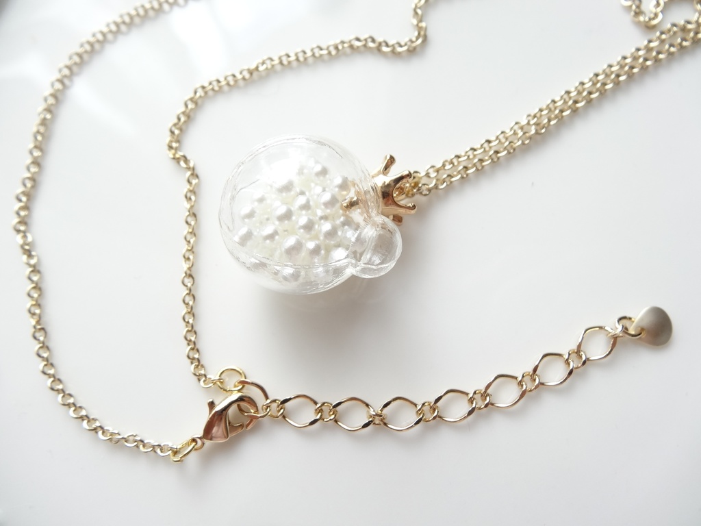 テディベアの王子様・ガラスドームネックレス