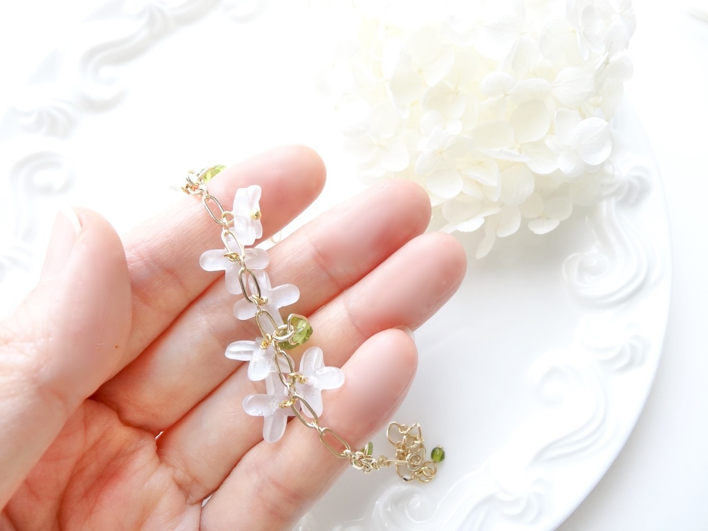 リラの花・花冠のブレスレット