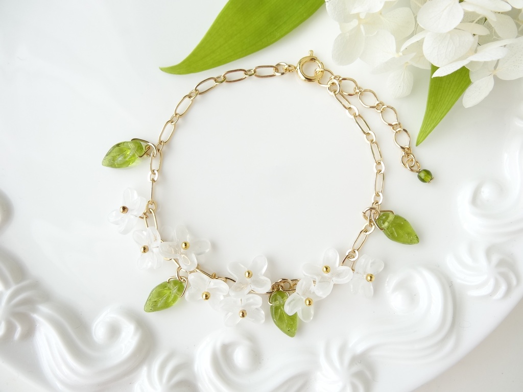 リラの花・花冠のブレスレット