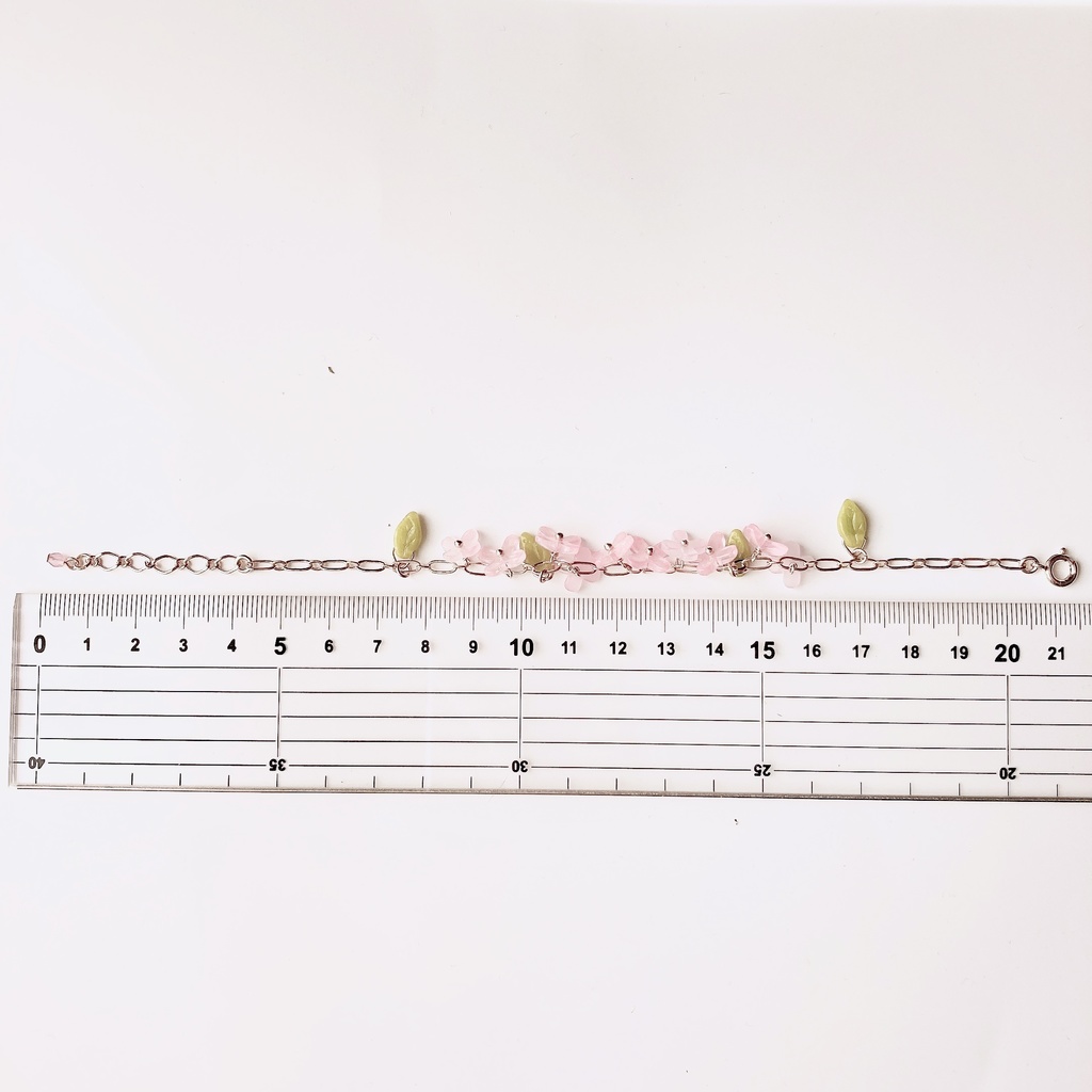 アリッサム・花冠のブレスレット・ピンク