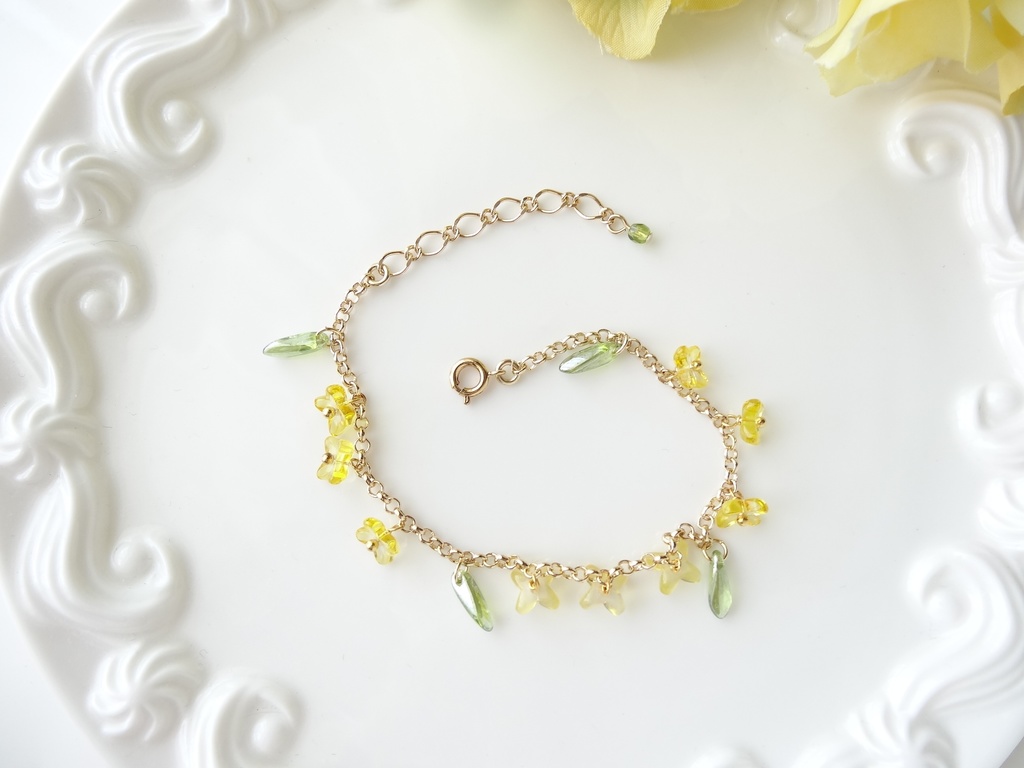 菜の花・花冠のブレスレット
