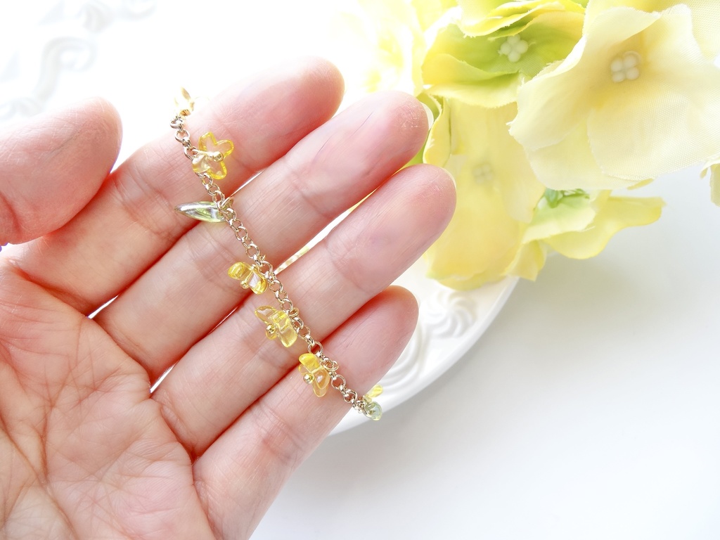 菜の花・花冠のブレスレット