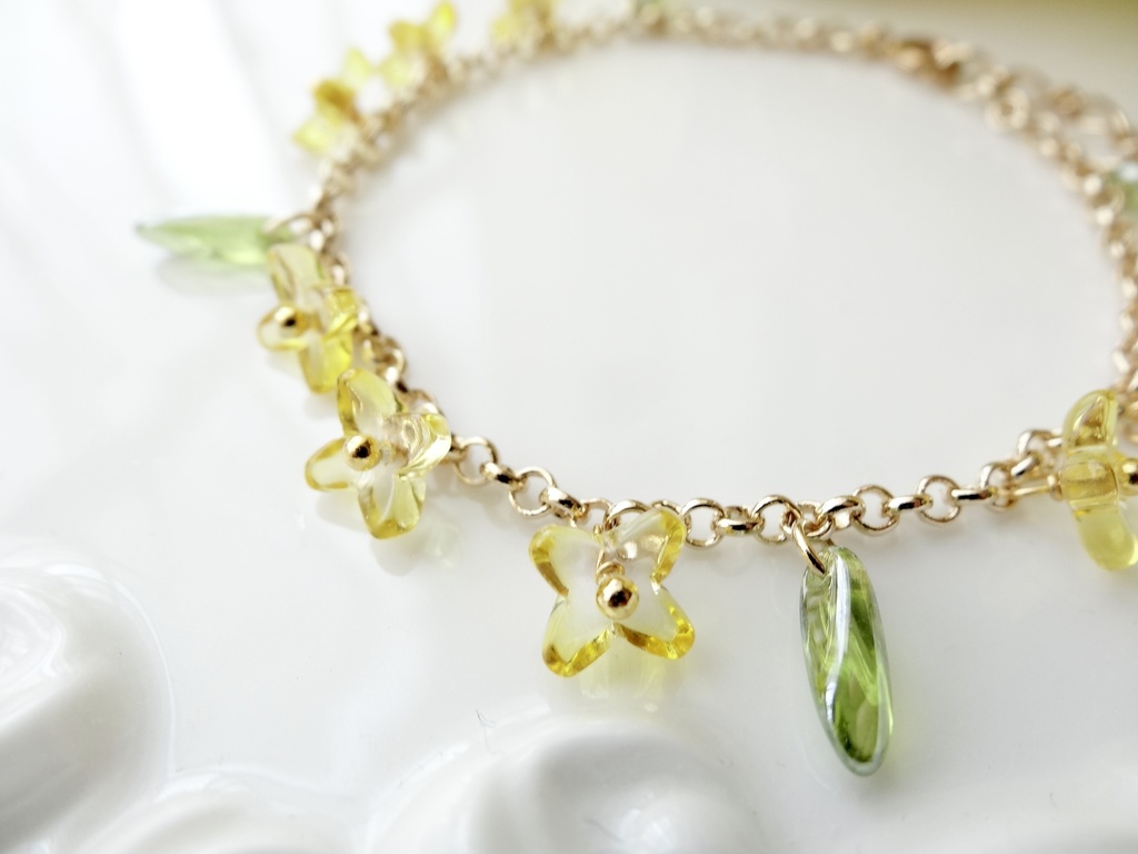 菜の花・花冠のブレスレット